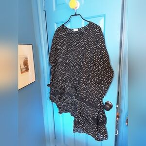 Krista Larson Black/White Polka Dot Tunic